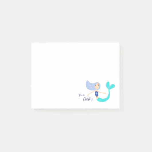 Post-it® Jolie Princesse Sirène Periwinkle Pastel (Devant)