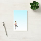 Post-it® Jolie Yoga Girl Faisant L'Illustration De Pose D'A (Bureau)