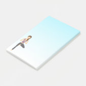 Post-it® Jolie Yoga Girl Faisant L'Illustration De Pose D'A (Incliné)