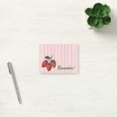 Post-it® Jolies Fraises Roses & Rappel de Rayures (Bureau)
