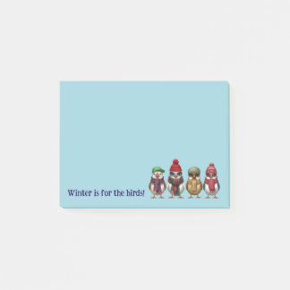 Post-it® Jolies notes adhésives d'hiver | Oiseaux d'hiver 