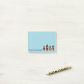 Post-it® Jolies notes adhésives d'hiver | Oiseaux d'hiver (Sur un bureau)