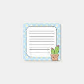 Post-it® Jolies notes adhésives fleuries de cactus à lignes (Devant)
