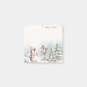 Post-it® Jolies notes adhésives personnalisées au pingouin 