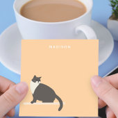 Post-it® Jolies notes de chat noir et blanc avec nom
