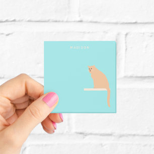 Post-it® Jolies notes sur le chat orange gingembre avec nom
