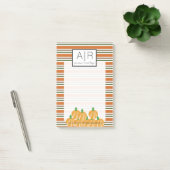 Post-it® Jolies rayures d'automne et citrouilles d'Hallowee (Bureau)