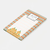 Post-it® Jolies rayures d'automne et citrouilles d'Hallowee (Incliné)