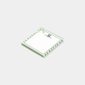 Post-it® Jolies rayures vertes à l'aquarelle (Incliné)