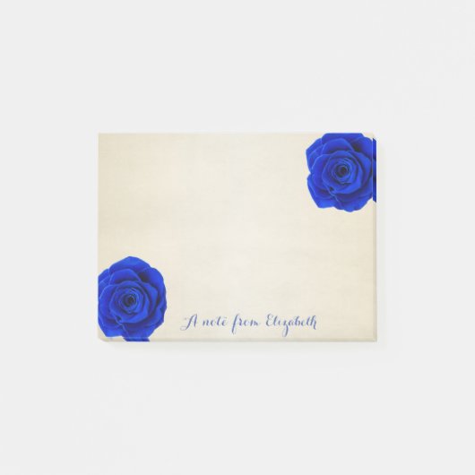 Post-it® Jolies roses bleues élégantes (Devant)