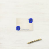 Post-it® Jolies roses bleues élégantes (Sur un bureau)