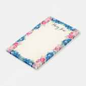 Post-it® Jolies Roses Roses Roses Et Fleurs Bleues Personna (Incliné)