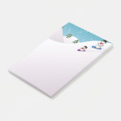 Post-it® Jolis bonhommes de neige en snowboard (Incliné)