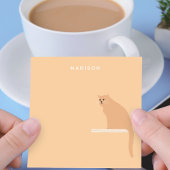 Post-it® Jolis Chat Roux Notes Autocollantes Orange avec No