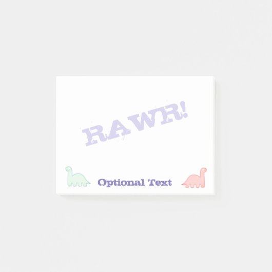 Post-it® Jolis Dinosaures Couleurs Pastel (Devant)