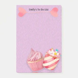 Post-it® Jolis gâteaux et sucettes sur une liste de choses
