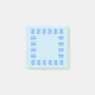 Post-it® Jolis Pieds de Lapin Bleu pour Bébé Garçon Pâques