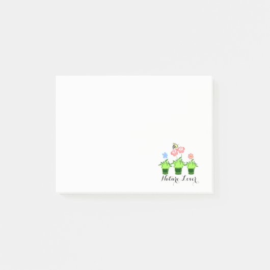 Post-it® "jolis plantes de fleurs" notes collantes, poster (Devant)