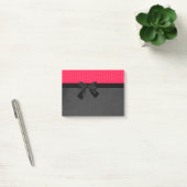 Post-it® Jolis points rouges élégants - Nœud noir (Bureau)