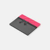Post-it® Jolis points rouges élégants - Nœud noir (Incliné)