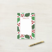 Post-it® Jolly Holly & Berries Holiday 4 x 6 (Sur un bureau)
