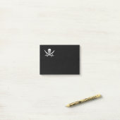 Post-it® Jolly roger drapeau de pirate (Sur un bureau)