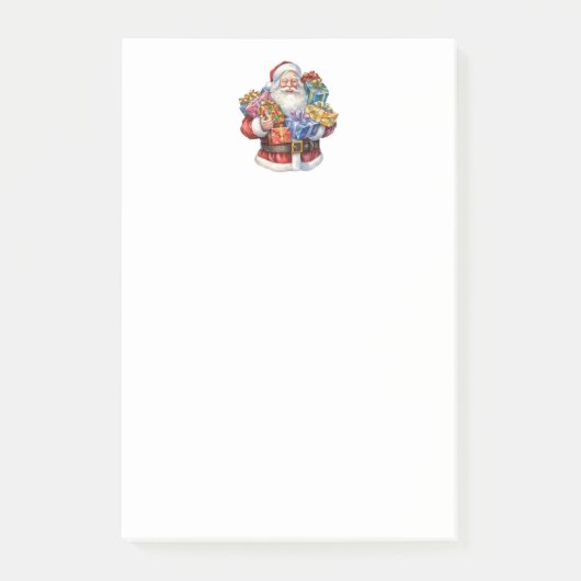 Post-it® Jolly Santa Claus En Costume Rouge Traditionnel (Devant)