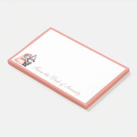 Post-it® Jote Garden Gnome Fairytale Bride Mariage de chamb (Incliné)