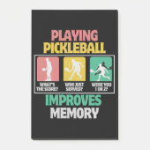 Post-it® Jouer au Pickleball Améliore la Mémoire (Devant)