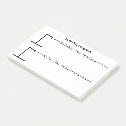Post-it® Jouer deux jeux Hangman par feuille Post Notes (Incliné)