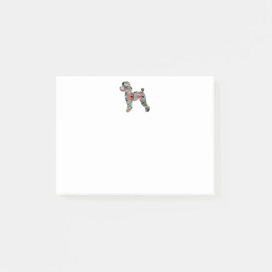 Post-it® Jouet Poodle Chien Geo Silhouette Plaid (Devant)