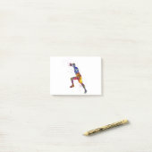 Post-it® Joueur de handball à l'aquarelle (Sur un bureau)