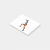 Post-it® Joueur de handball à l'aquarelle (Incliné)