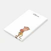 Post-it® joueur de singe de basket-ball (Incliné)