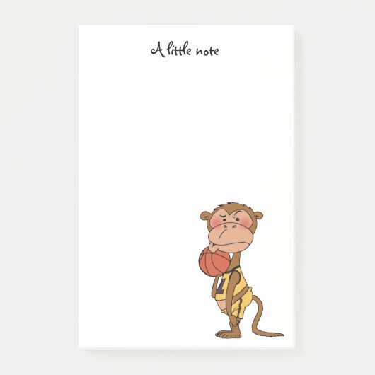 Post-it® joueur de singe de basket-ball (Devant)
