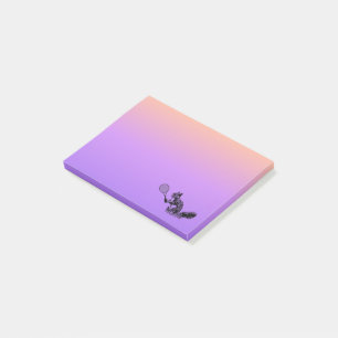 Post-it® Joueur de tennis d'écureuil en rose et violet