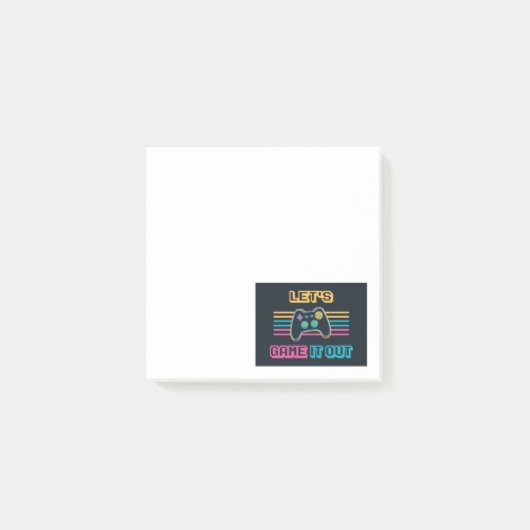Post-it® Jouons-le dehors - style rétro (Devant)