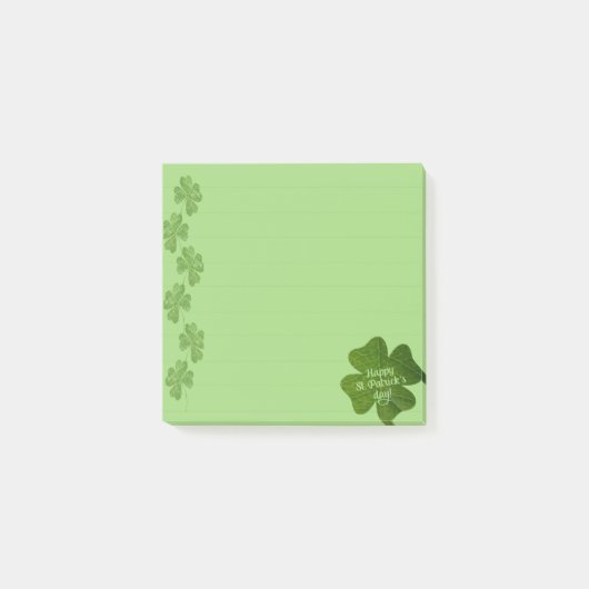 Post-it® Jour de la Saint-Patrick Trèfle (Devant)