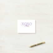 Post-it® Jour de la Saint Valentin Xoxo ajouter nom pastel  (Sur un bureau)