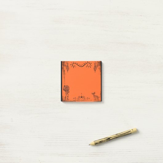 Post-it® Jour du bloc-notes mort/Halloween (Sur un bureau)