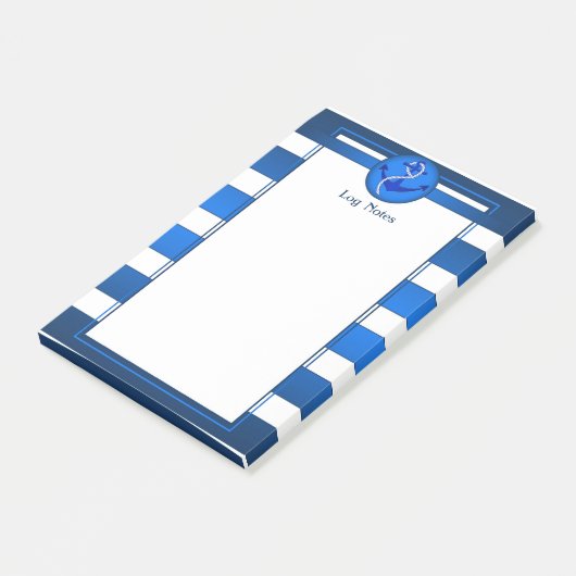 Post-it® Journal d'Ancres bleu marine (Incliné)