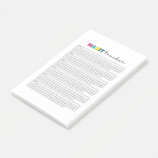 Post-it® Journal du gestionnaire de suivi des habitudes (Incliné)