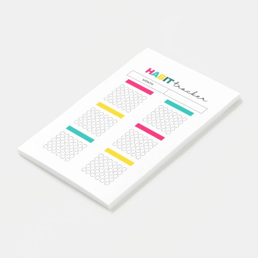 Post-it® Journal du gestionnaire de suivi des habitudes (Incliné)