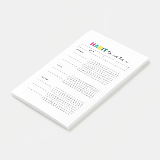 Post-it® Journal du gestionnaire de suivi des habitudes (Incliné)