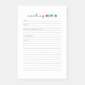 Post-it® Journal du gestionnaire des notes de réunion (Devant)