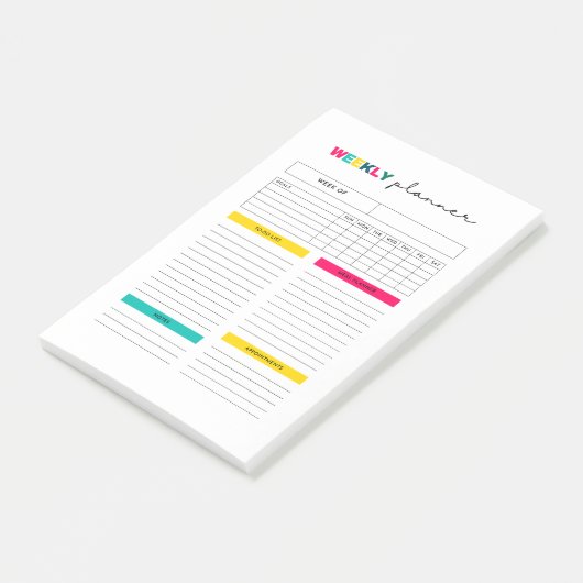 Post-it® Journal hebdomadaire du planificateur (Incliné)