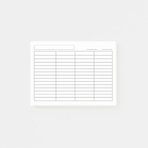 Post-it® Journal personnalisable 4 colonnes Journal multifo