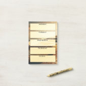 Post-it® Jours de la semaine Jaune soleil (Sur un bureau)