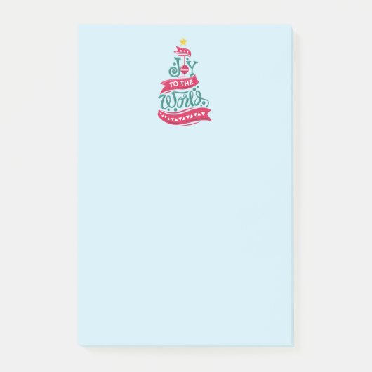 Post-it® Joy to the World Christmas Citation Typographie (Devant)