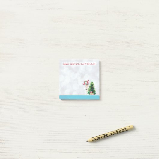 Post-it® Joy Typography | Christmas Llama (Sur un bureau)
